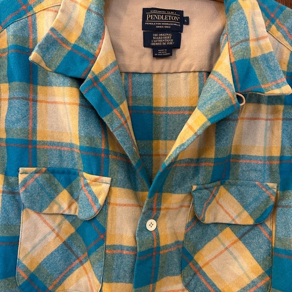 Pendleton Blue and Yellow Plaid Shirt - Picture 2 of 2